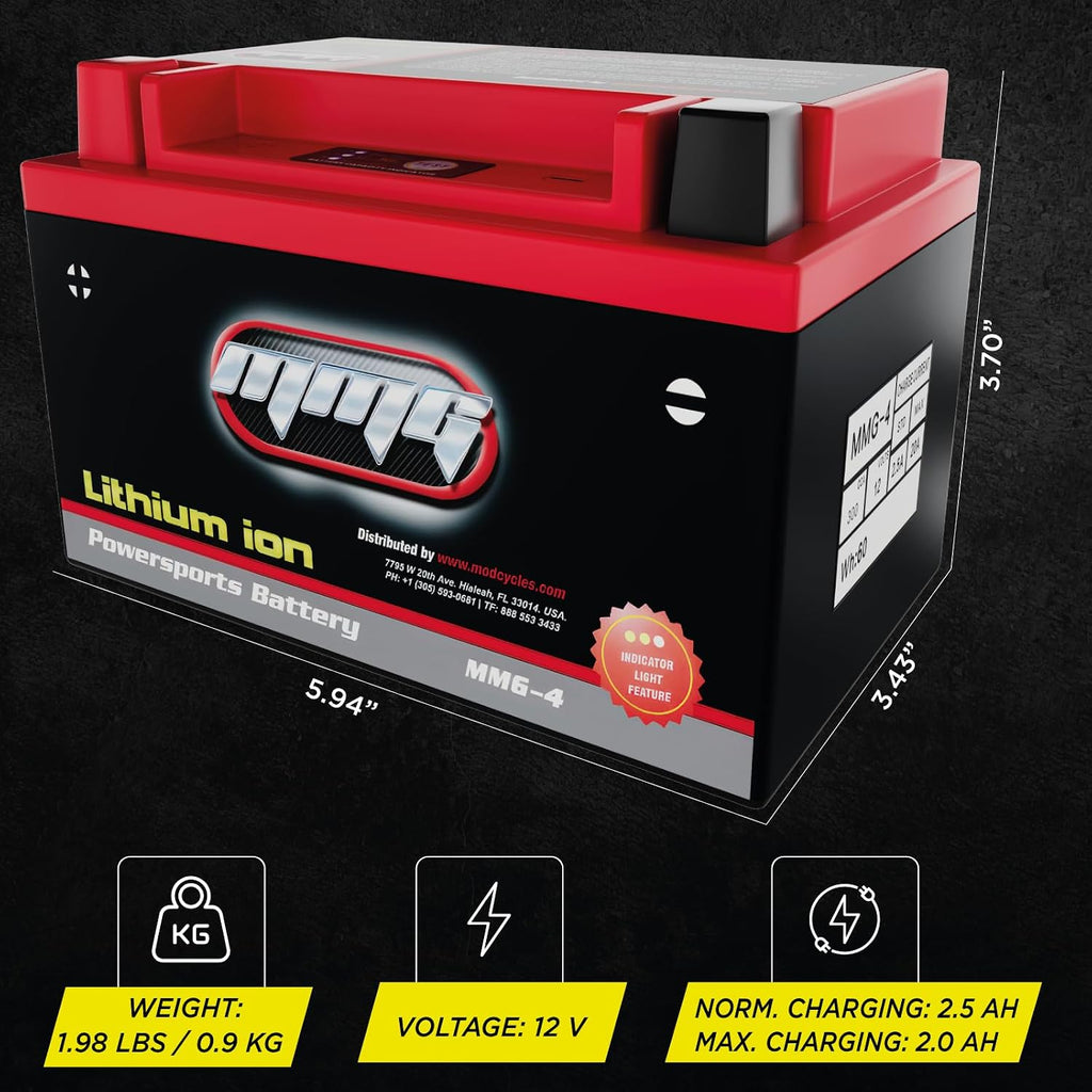 MMG Motorcycle Battery Lithium Ion (YTZ12S-CCA 300)