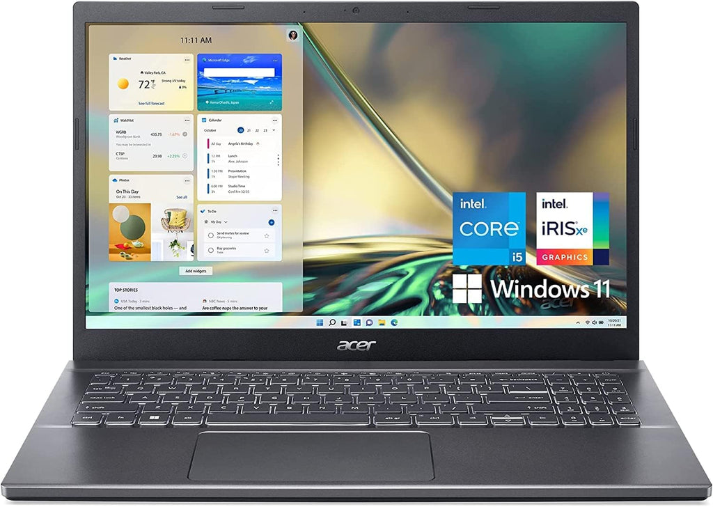 acer 2025 Laptop | Aspire 5 | 15.6' 1920 x 1080 IPS | Intel-12 Core i5-1240P | NVIDIA GeForce RTX 2050 | 16GB DDR4 | 512GB SSD | Windows 11 Pro | Wi-Fi 6 - BT 5.1 - Backlit KB - 720p Camera - Gray