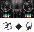 Hercules DJ Control Inpulse 500 Portable USB DJ Controller - 2-Deck DJ Controller with On Stage AA3500 Wired Headphones, Laptop Stand & Cleaning Cloth - Includes DJUCED and Serato DJ Lite (Bundle Set)
