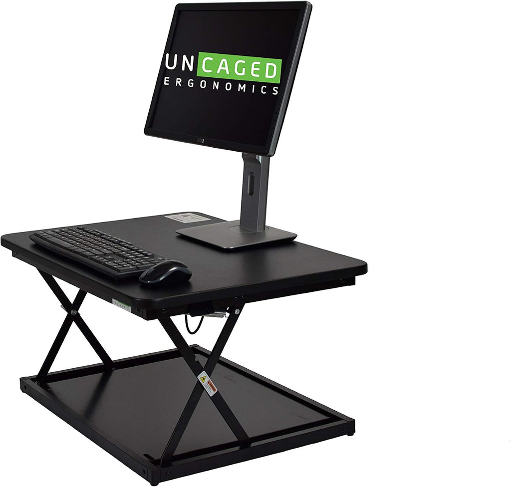 Uncaged Ergonomics CHANGEdesk Mini - Affordable Height Adjustable Stand Up Desk Conversion and Laptop Standing Desk Converter (2 Pack | Black)