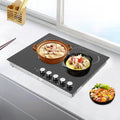 Induction Cooker, Built-In Electric Cooktop 4 Burners Electric Stove Top, 3400W Microcrystalline Panel Cooktop, 5 Power Levels, Knob Control, LED Screen, Child Safety Lock,110V