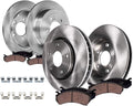 Detroit Axle - 8pc Brake Kit for 2017 2018 2019 2020 2021 2022 Kia Sportage, Disc Brake Rotors Ceramic Brakes Pads with Hardware Replacement : 12.60' inch Front and 11.89' inch Rear Rotor