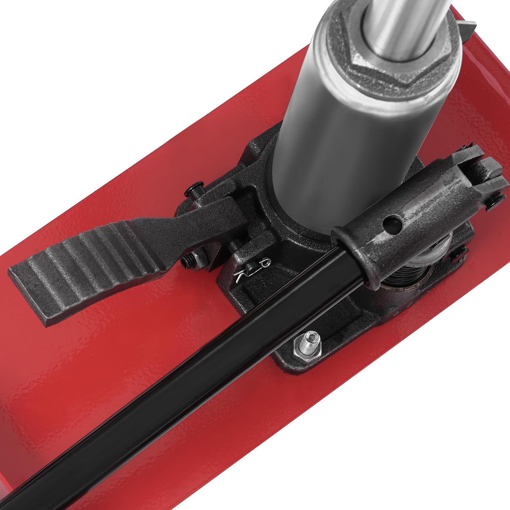 Lawn Mower Lift, 29 Inch Lawn Mower Lift Tool Adjustable Movable Lawn Mower Lift Solid Carbon Steel Lawnmower Lifting Machine for Riding Lawn Mower, Zero Turn Lawn Mowers (500lbs Hydraulic Red)