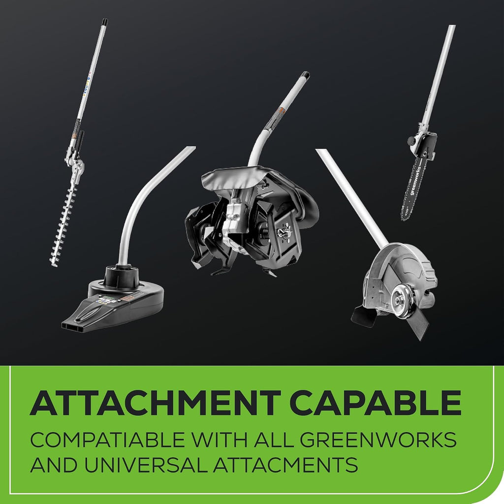 Greenworks Pro 80V 16 inch Cordless String Trimmer (Attachment Capable), 2Ah Battery and Charger Included GST80321