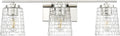 ML Lighting | Saben Collection | 22103-PN | 3 Light Vanity in Polished Nickel Finish with Clear Woven Glass Shade | Versatile Design That adds High-End Texture and Elegance to Your Bathroom