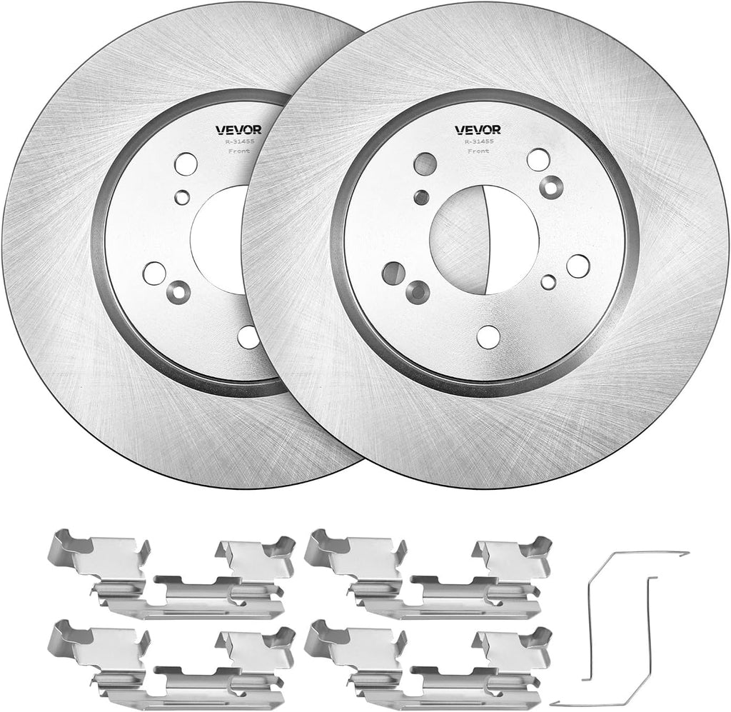 VEVOR Front & Rear Brake Kit Compatible with 2012-2016 Honda CR-V (AWD Models), Ceramic Brake Replacement Kits, 12 inch Hollow Structure Front Rotors, 12 inch Solid Structure Rear Rotors, R-31455