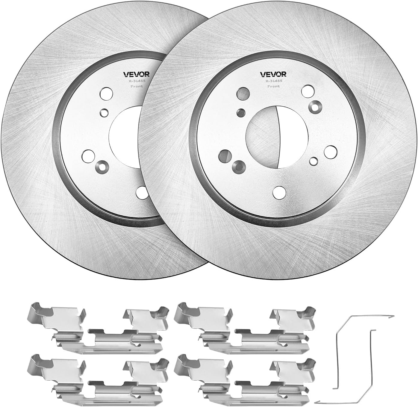 VEVOR Front & Rear Brake Kit Compatible with 2012-2016 Honda CR-V (AWD Models), Ceramic Brake Replacement Kits, 12 inch Hollow Structure Front Rotors, 12 inch Solid Structure Rear Rotors, R-31455