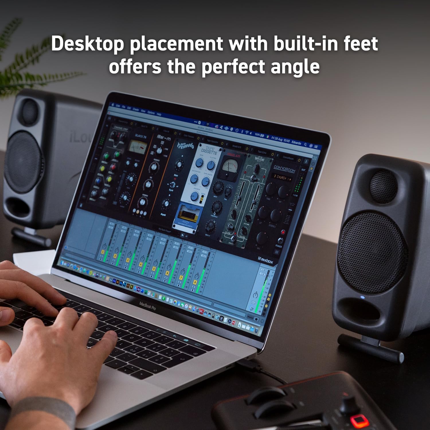 IK Multimedia iLoud Micro Monitor 50 watt Portable Wireless Bluetooth Studio Reference Monitors, Dual Speakers for Music Production, Mixing, Mastering, Composing, producing and DJs