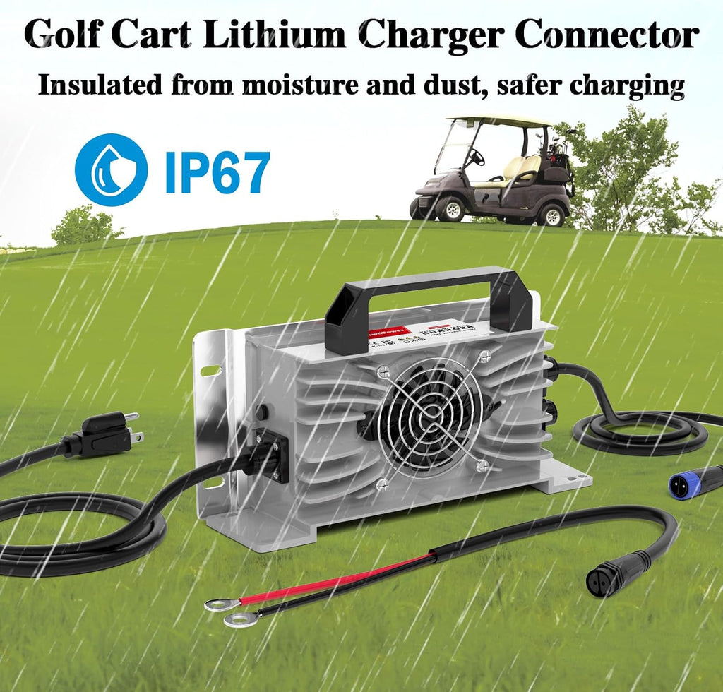 36V 100Ah Golf Cart LiFePO4 Battery with Charger, 3840Wh Lithium Battery with 200A BMS, Up to 10000+ Rechargeable Cycles, Perfect for RGolf Cart,Trolling Motor, Solar Power Storage (36V*100Ah)