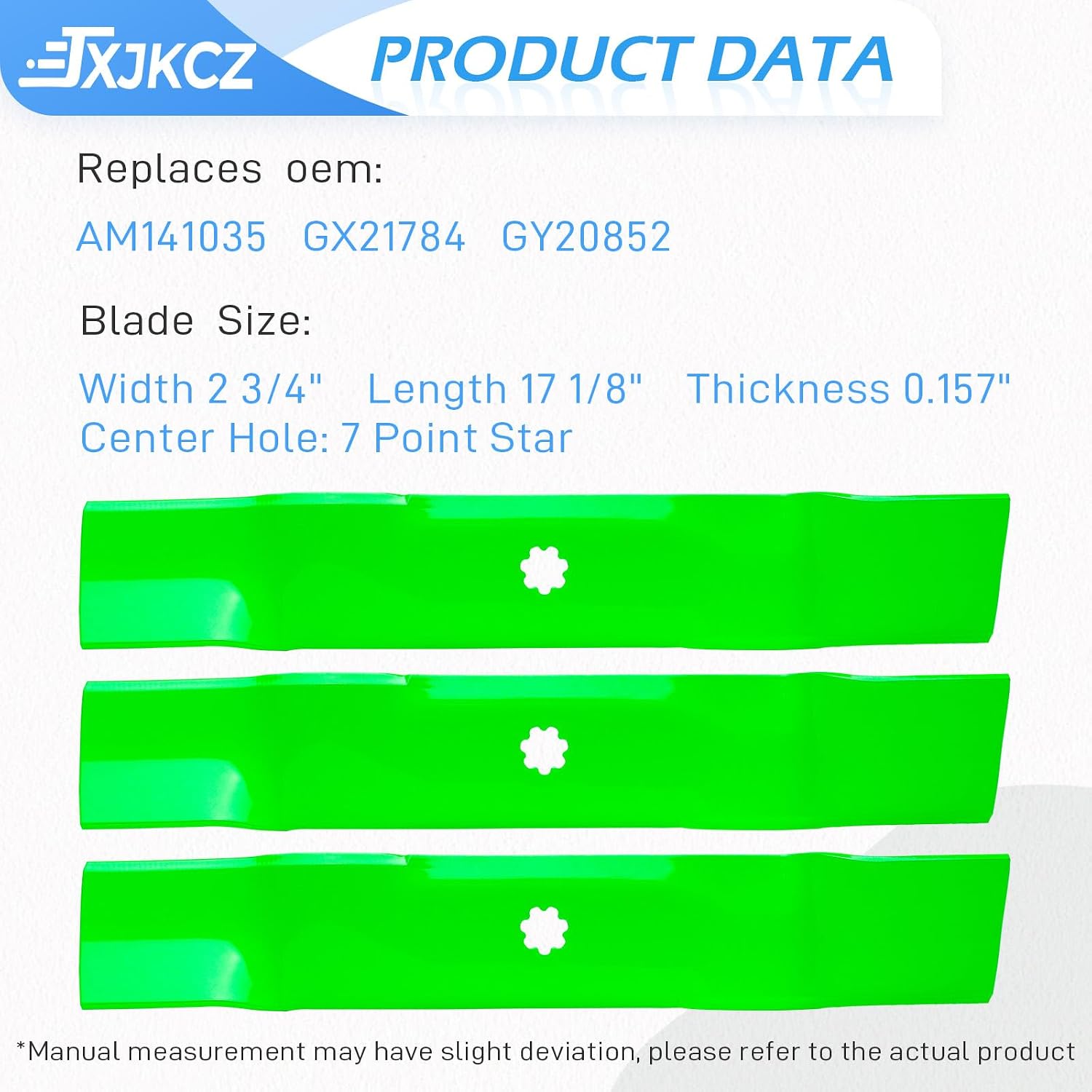 48 Inch Mower Deck Rebuild Kit Fits for John De ere D140 LA145 LA130 D160 D150 LA140 LA165 LA155 3 Spindles GY20454 GY21098 3 Blades GY20852 1 B ELT GX20571