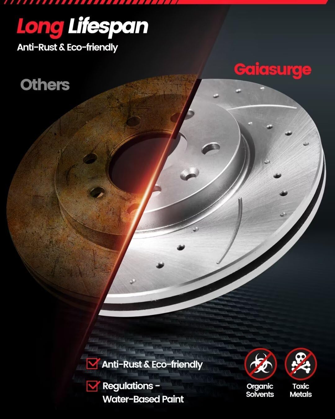 Front Brake Rotors Kit For 2003-2012 Honda Accord(300mm 11.81in ONLY) 1999-2008 Acura TL, Drilled And Slotted Brake Discs And Ceramic Brake Pads 31519 & D1506-7656 Automotive Brake Kit