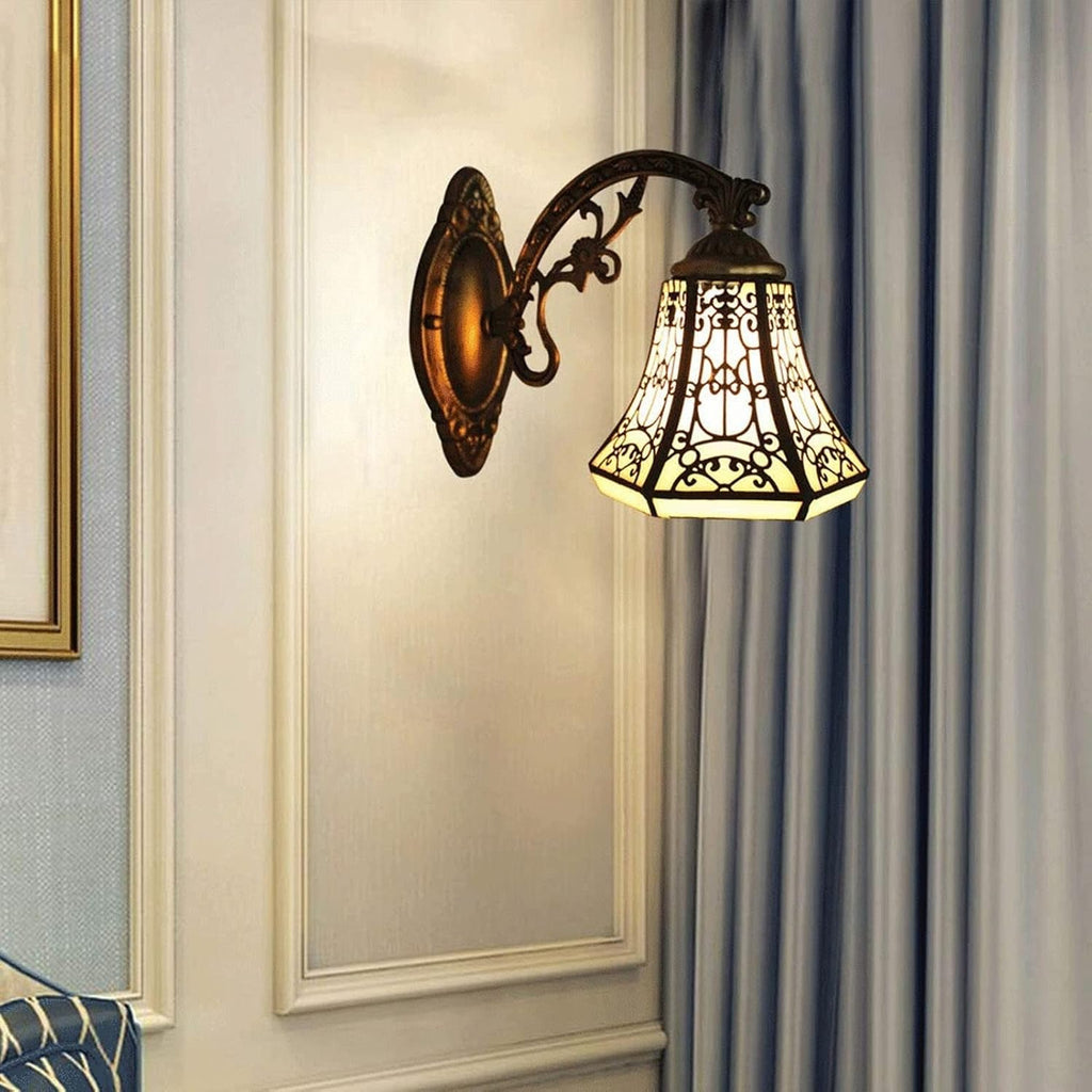Wall Lamps & Sconces Single-headed wall light made of wrought iron in European style, black handwoven lamps and lanterns simple and beautiful bedside lamp classic living room bedroom bathroom lamp