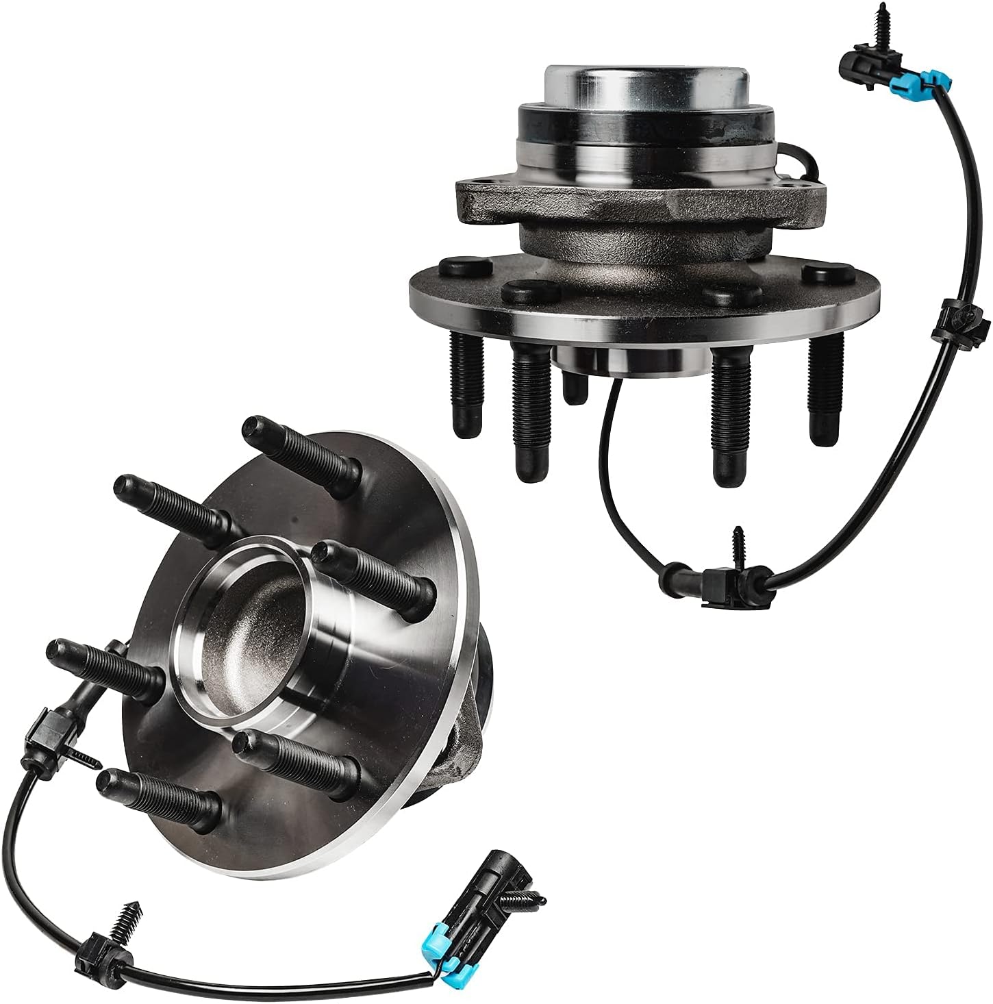 Detroit Axle - 2WD Front Wheel Bearing Hubs Brake Kit for Chevrolet Silverado Avalanche Express Suburban 1500 GMC Safari Yukon, Brake Rotors Brakes Pads Wheel Bearing Hubs Lug Nuts Replacement