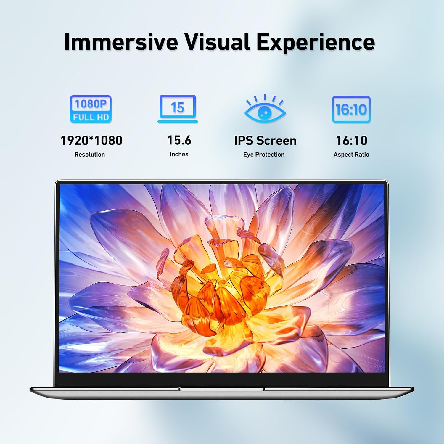 2026 Latest 15.6'' Laptop, Quad-Core Processor 2.9 GHz, 8GB RAM, 256GB SSD, 1080p Full HD Display, Backlit Keyboard, WiFi 5, BT5, Mini-HDMI, USB3.2 Gen1, TF Card Slot, Compatible with Windows 11