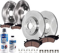 Detroit Axle - 10pc Brake Kit for 2017-2025 Honda CR-V, Disc Brake Rotors Ceramic Brake Pads with Hardware 2018 2019 2020 2021 2022 2023 2024 Replacement: 12.28' inch Front 12.20' inch Rear