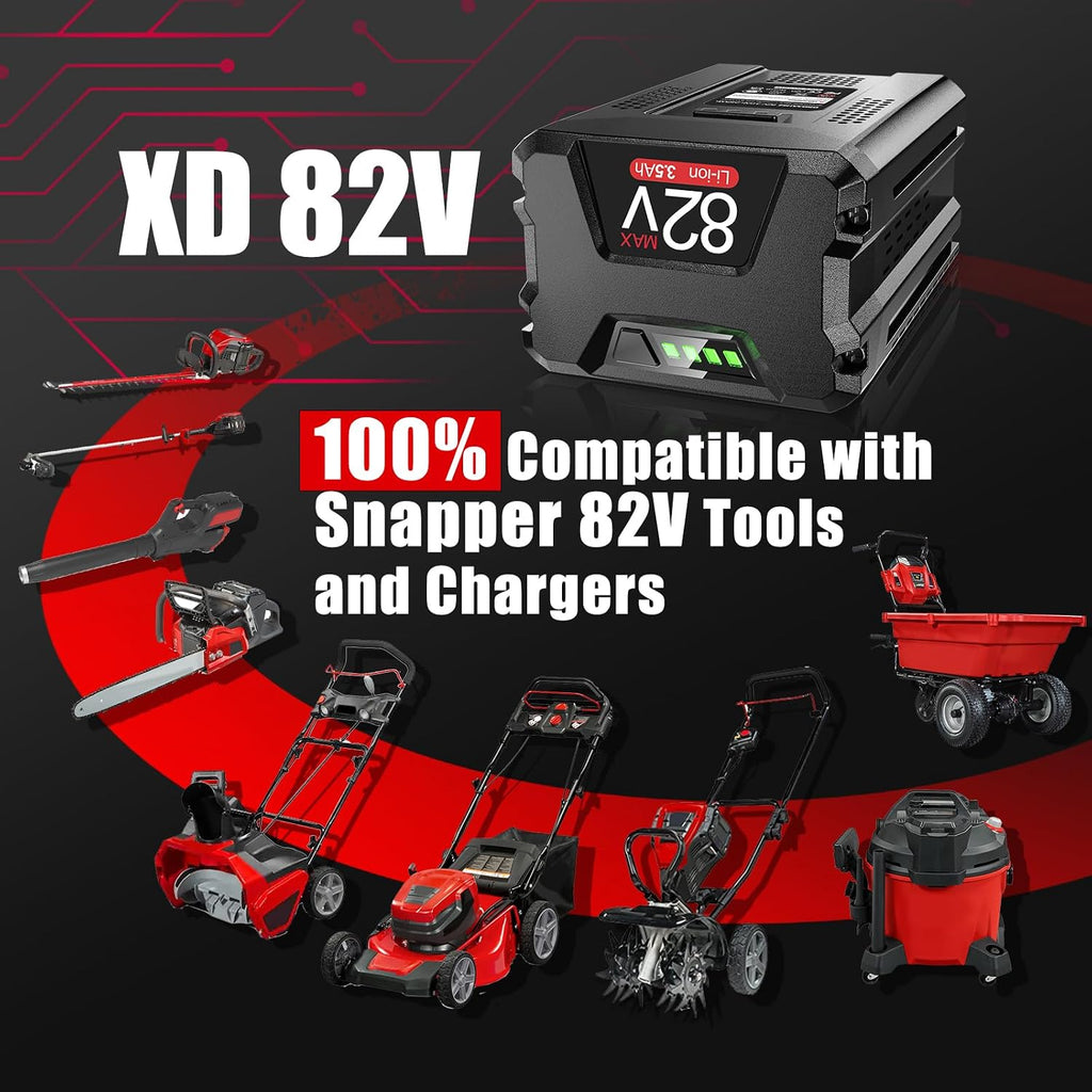 82V Replacement for Briggs & Stratton Snapper XD 82V Battery 3.5Ah, Compatible with Snapper Battery BSB2AH82 BSB3AH82 BSB4AH82 BSB5AH82 1760514 for Snapper XD 82V Cordless Power Tools