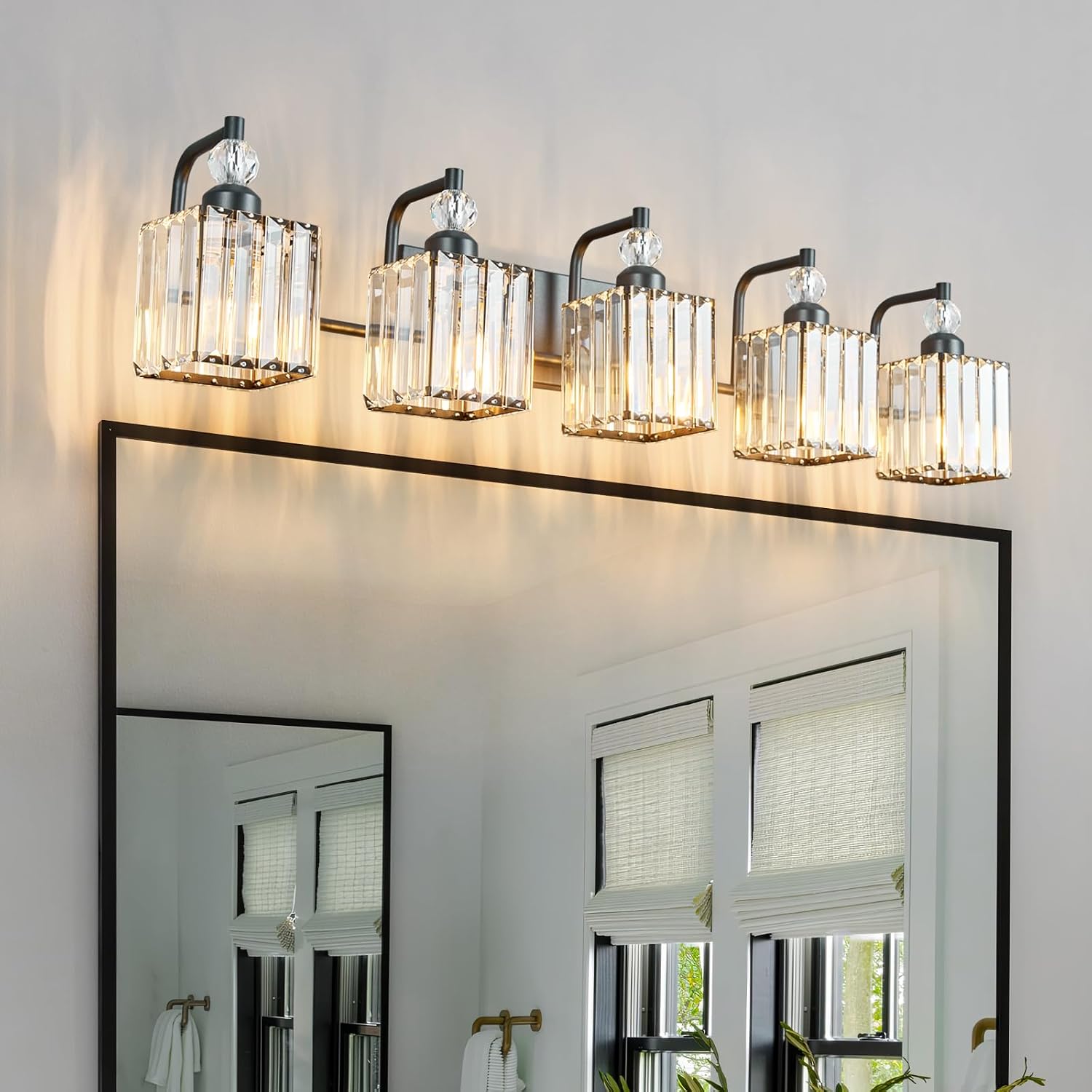 5 Light Bathroom Vanity Light Modern Black Vanity Light Fixtures Bathroom Light Fixtures Over Mirror Crystal Vanity Lighting Fixtures