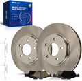 KAX Front Brake Kit, OE Brake Rotors 54123, Ceramic Brake Pads D1047 Fits Escape 2005-2010, Mariner 2005-2010, Tribute 2005-2006 2008-2010 3.0L, Automotive Replacement Brake Kit