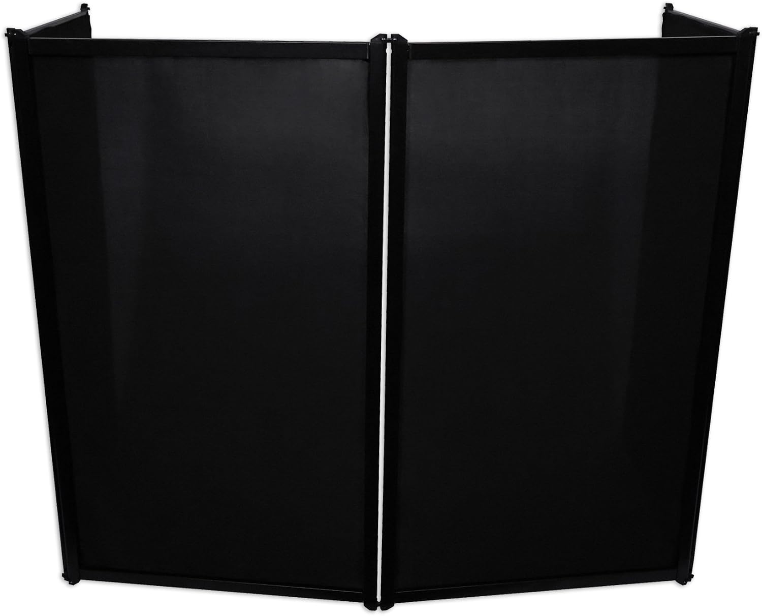 Rockville RFAAB Bundle: 110 in x 47.2 in DJ Event Facade Lightweight Frame Booth with Bag & Scrims, RLS2400 Lightweight Folding DJ Laptop Stand with Extra Shelf & Travel Bag, 2-Items