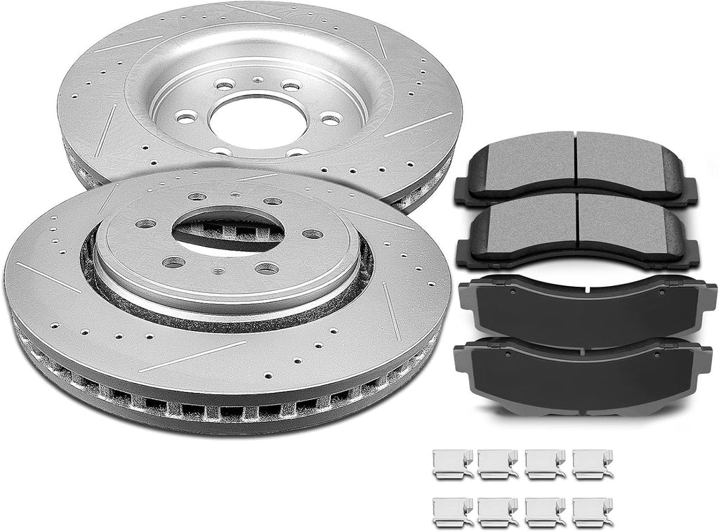 SCITOO for Ford Brakes, Pads and Rotors Kit,Disc Brake Rotors Ceramic Pads fit for 2010 11 12 13 14 15 16 17 18 19 for Ford Expedition,2010-2020 for Ford for F-150,2010-2019 for Lincoln Navigator