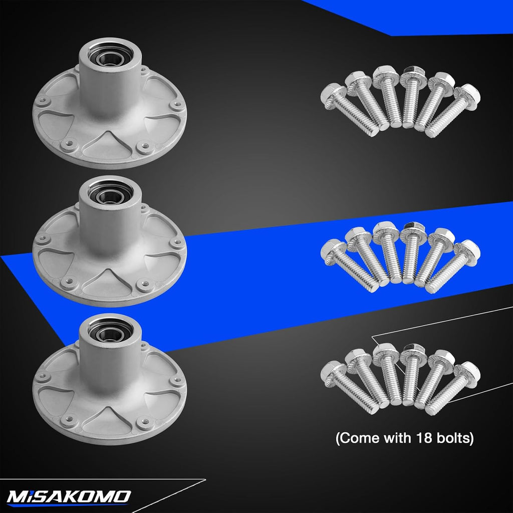 3 pcs Lawn Mower Deck Blade Spindle Assembly Compatible with Toro Z-Master Zero Turn ZTR Riding Lawn Mower Titan HD TimeCutter HD Replace 120-5477 115-9693 117-1250