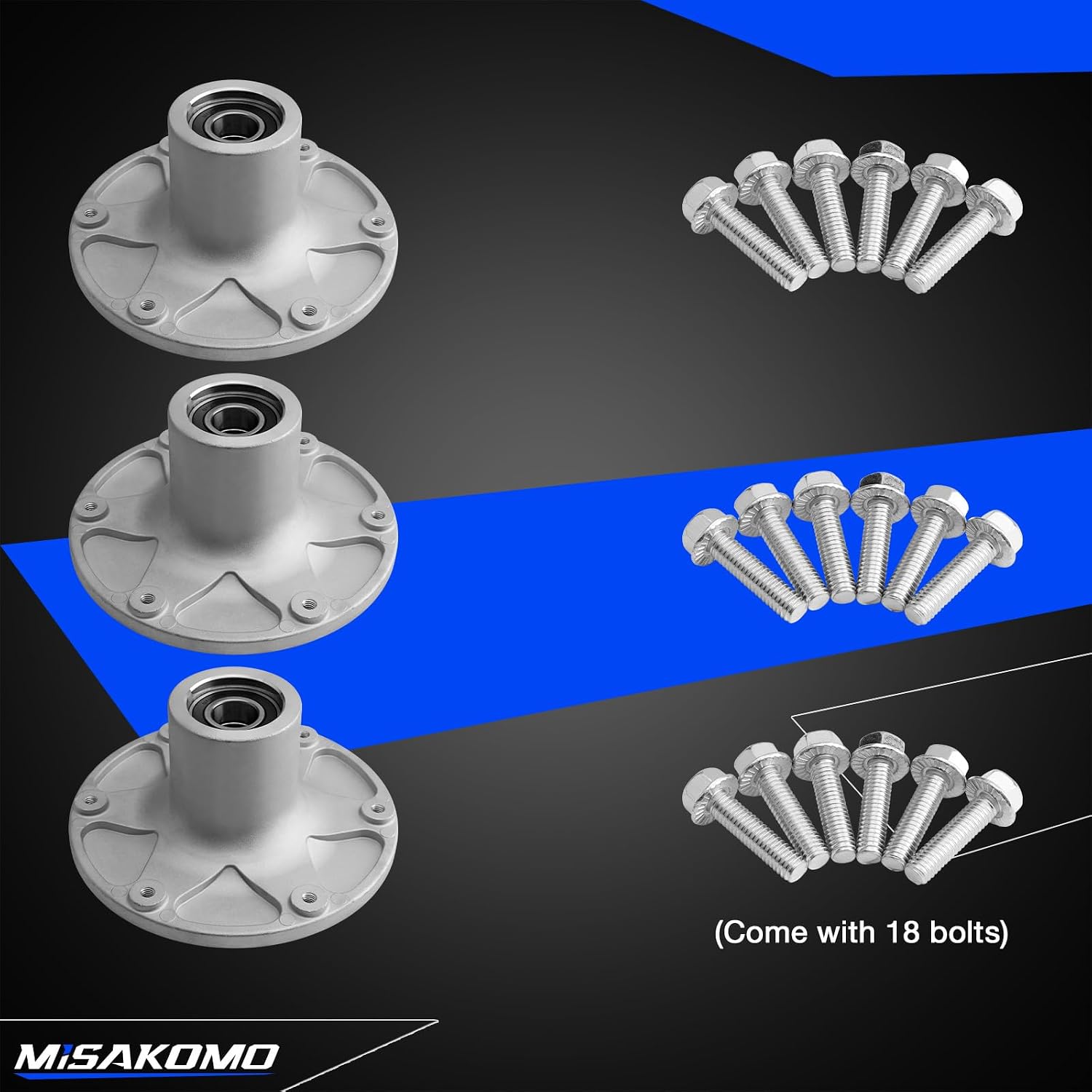 3 pcs Lawn Mower Deck Blade Spindle Assembly Compatible with Toro Z-Master Zero Turn ZTR Riding Lawn Mower Titan HD TimeCutter HD Replace 120-5477 115-9693 117-1250