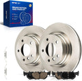 KAX Rear Brake Pads and Rotors for BMW 328i 2007-2013, BMW 325i 2006, Smooth Vented Disc Brake Rotor Ceramic Brake Pad Replacement (#34315+D1171, 11.81inch, 299.9MM)