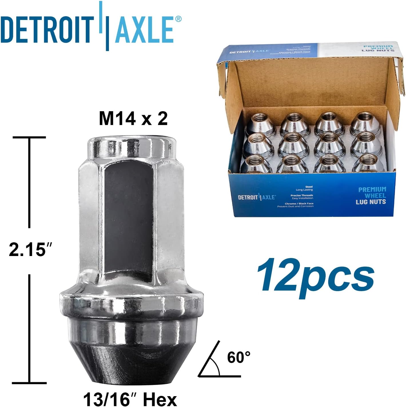 Detroit Axle - 4WD Front Brake Kit for 04-08 Ford F-150, 06-08 Lincoln Mark LT, 2 Drilled & Slotted Disc Brake Rotors 2 Wheel Bearing and Hubs 24 Wheel Lug Nuts 2004 2005 2006 2007 2008 Replacement