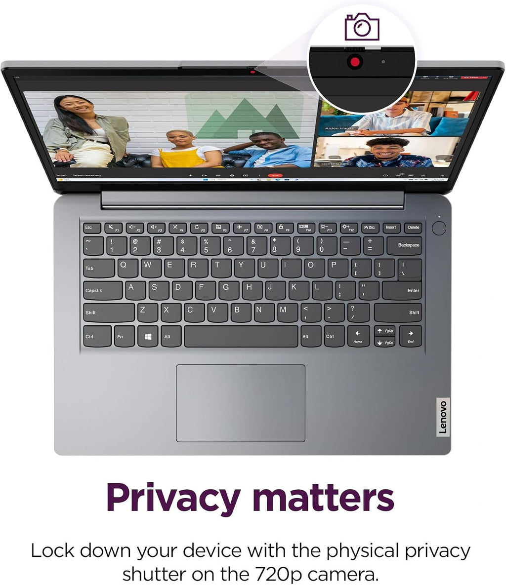 Lenovo IdeaPad Laptop with Microsoft Office for Students, Intel High Performance CPU, 12GB RAM, 512GB SSD, SD-Card Reader, WiFi 6, Windows 11 S, 8 in 1 Hub,Type C RJ45 Cable