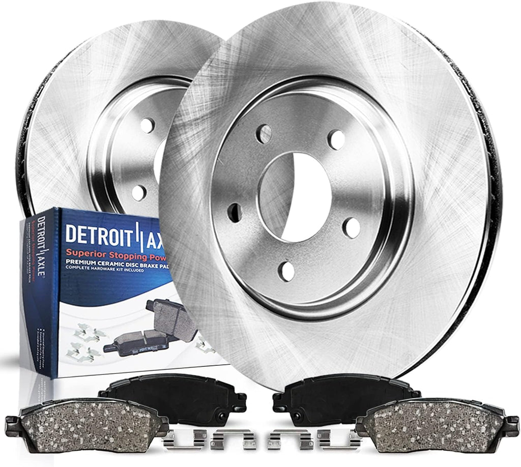 Detroit Axle - 4pc Front Brake Kit for 2018-2022 Chevrolet Trax Buick Encore, Disc Brake Rotors Ceramic Brakes Pads 2019 2020 2021 Replacement : 11.81' inch Rotors