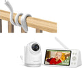 bonoch 5.5' 1440p Baby Monitor with Camera and Audio with Mount, No WiFi Baby Camera, 240h Long-Lasting, Smart Detect Sleep Turn Over/Cry/Motion, 7800mAh, Hack Proof Video Monitor, White Noise
