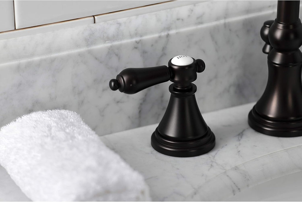 Kingston Brass KS2985BAL Heirloom Widespread Bathroom Faucet, Oil Rubbed Bronze, 13.63 x 6.31 x 11.5
