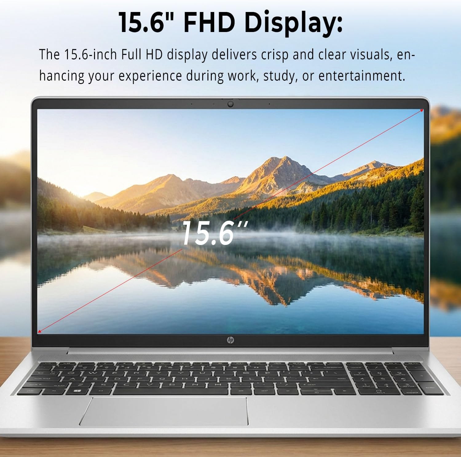 HP 15.6' Business&Student Laptop Computer, 2025/2026 Edition, Copilot AI, Intel Dual Core Processor Series, 16GB RAM, 1TB SSD, Ethernet & SD Card Reader, Up to 9 Hours Battery Life, Windows 11 Pro