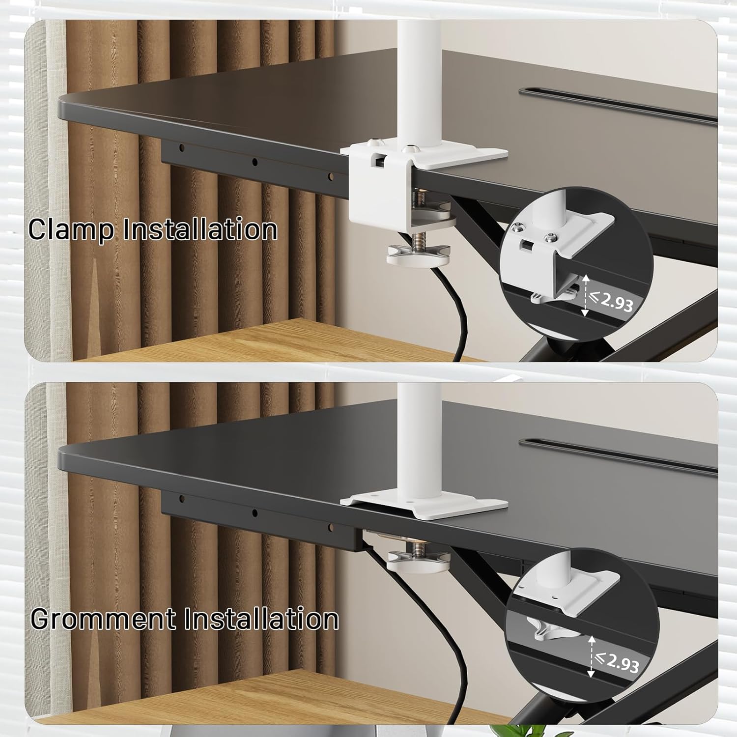 JOY worker Standing Desk Converter, 32' Wide Height Adjustable Sit Stand Up Desk Riser with Keyboard Tray, Desktop Workstation Riser for Home Office Computer Laptop, Particle Board, Black