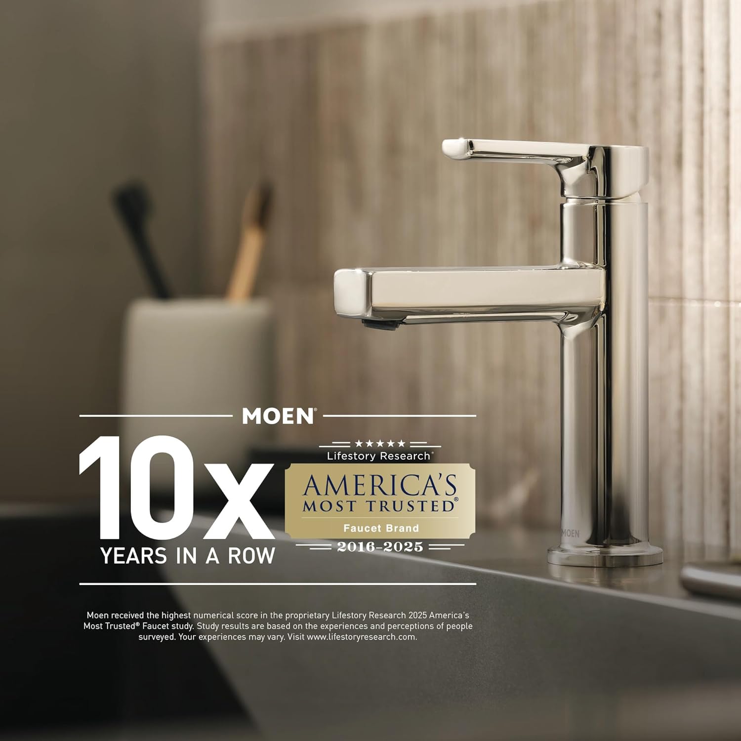 Moen Verso Eco-Performance Infiniti Dial Square Rain Shower Head, 7-Inch Diameter Spray Head, Brushed Gold, 220R5EPBG