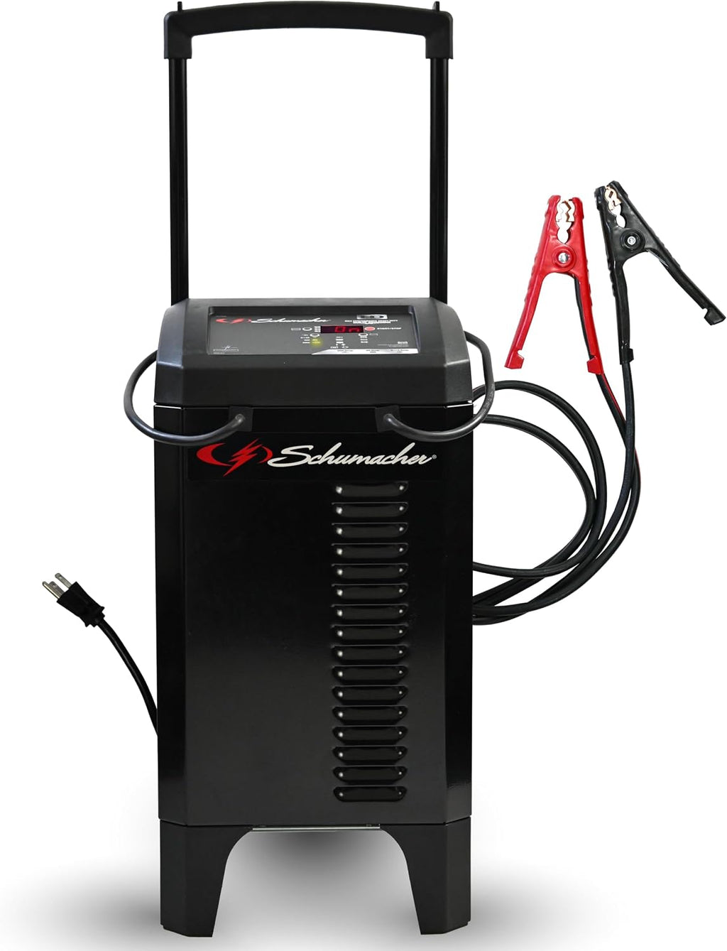 Schumacher Electric Wheeled Automatic 6A Car Battery Charger and 250A Engine Starter, 6-in-1 Solution, Maintainer, 40A Boost, for 6V/12V Power Sport, Automotive, and Marine Batteries, SC1325