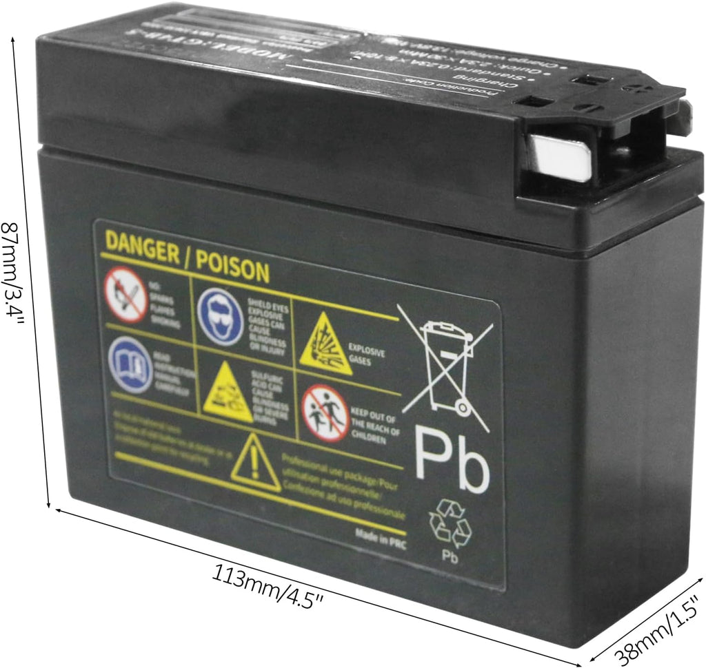 Motorcycle Battery for ATV, UTV, Lawn Mower, Scooter (4)