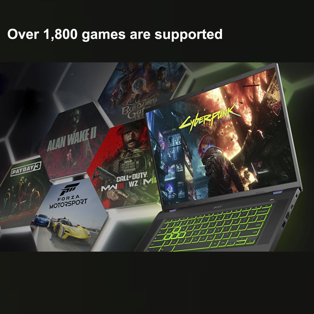 Acer Chromebook Plus 516 GE Cloud Gaming Laptop (16' QHD 120Hz, Intel 10-Core 5 120U, 8GB RAM, 512GB SSD, NVIDIA GeForce NOW) RGB Backlit, 1080p Webcam, WIFI 6E, Chrome OS (Renewed)