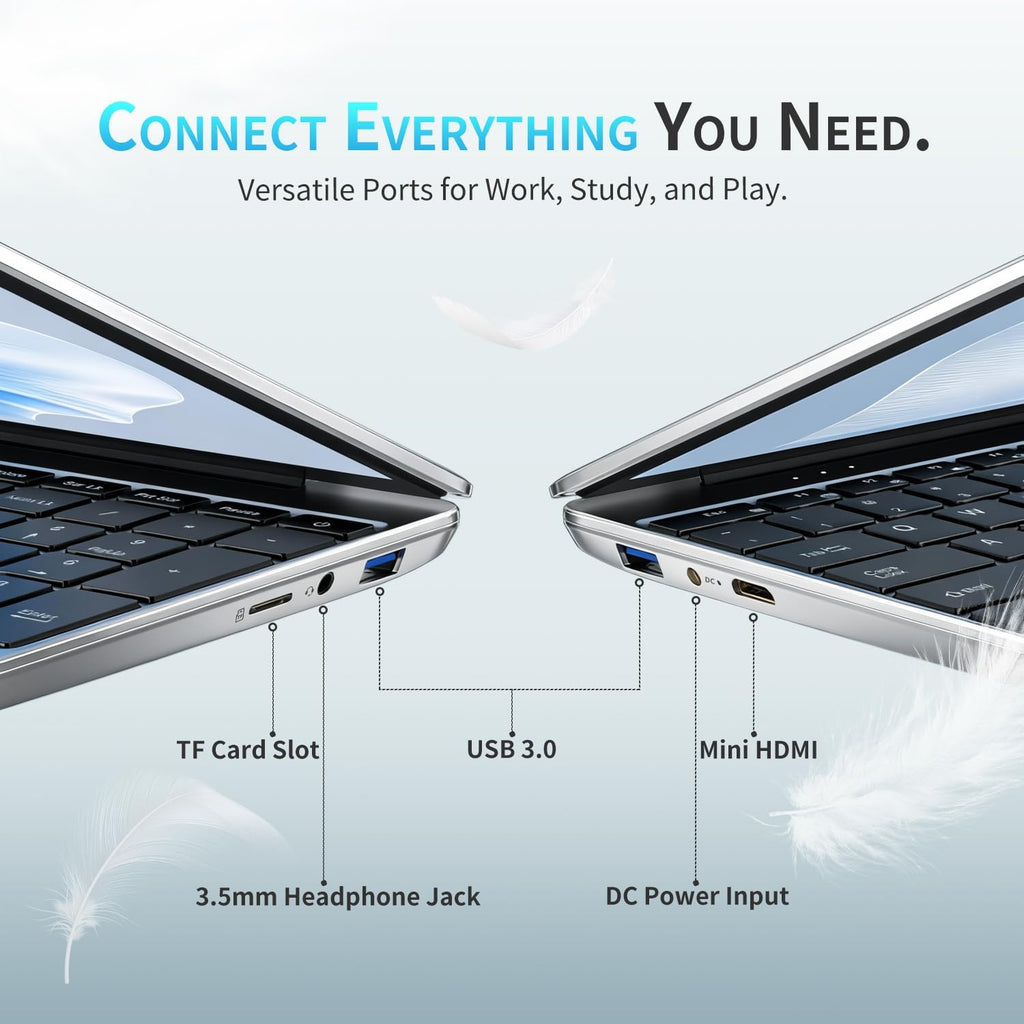 2026 Laptop Computer 15.6' FHD IPS Display, 16GB RAM 1TB SSD, 4-Core N150 Processor up to 3.6GHz, with Win 11 Pro, Thin & Light 3.52lbs, Backlit Keyboard, Silver