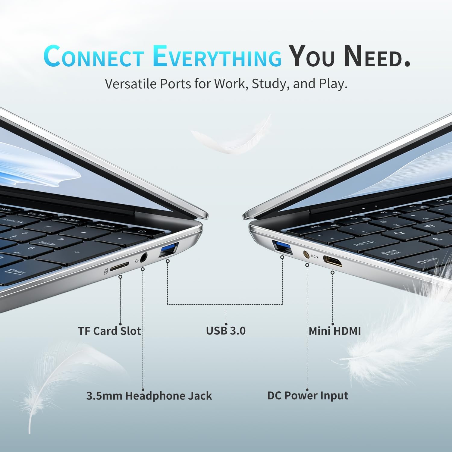 2026 Laptop Computer 15.6' FHD IPS Display, 16GB RAM 1TB SSD, 4-Core N150 Processor up to 3.6GHz, with Win 11 Pro, Thin & Light 3.52lbs, Backlit Keyboard, Silver