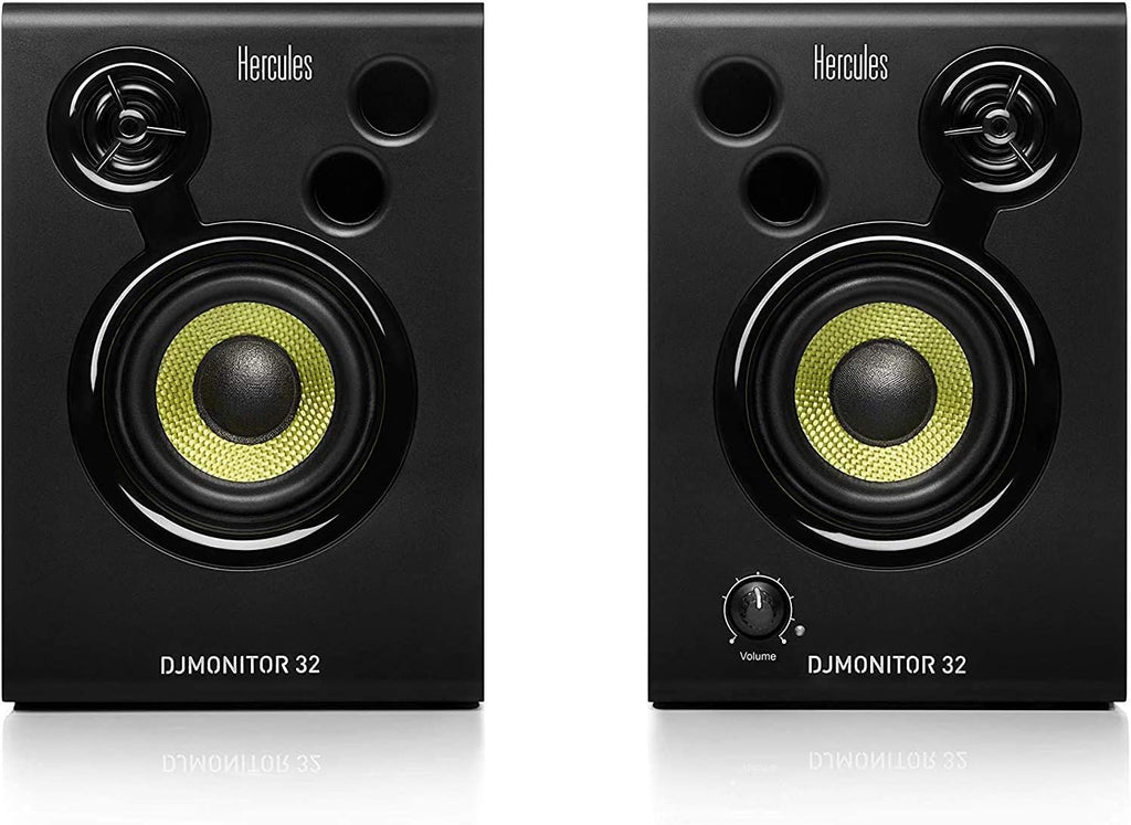 Hercules DJ Starter Kit with DJ Control Starlight, DJMonitor 32, HDP DJ M40.1 Headphones, & Serato DJ Lite + On-Stage Computer Laptop Audio Mixer, Lighting Controller, Midi Controller Stand