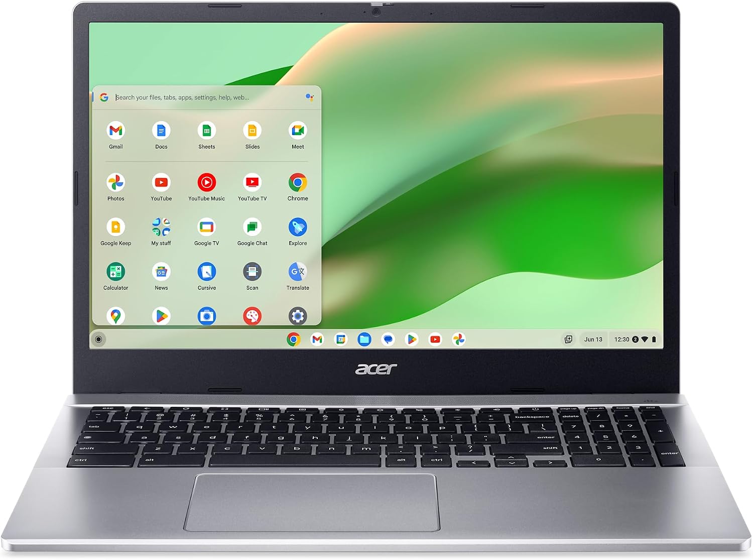 acer Chromebook 315 CB315-5H-C7KX Laptop | Intel Processor N100 | 15.6' Full HD (1920 x 1080) IPS Display | 4GB LPDDR5 | 128GB eMMC | Intel Wireless Wi-Fi 6E AX211 | Chrome OS | Sparkly Silver