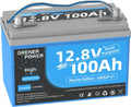 12.8V100Ah Group 31 Dual Purpose LiFePO4 Battery, Built-in 200A BMS, IP66 Waterproof, and Max. 900A Marine Cranking Starting Lithium Battery, Up to 4P4S for Outboard Motors, Boat, RV, Home