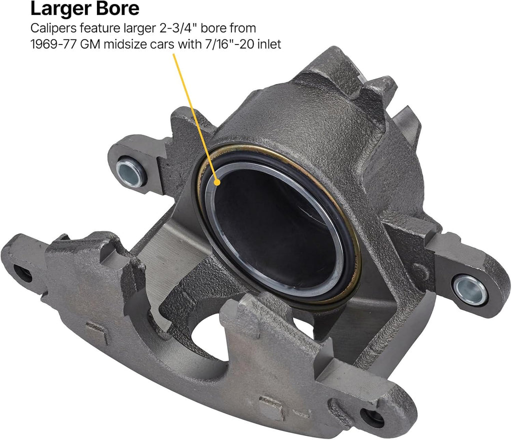 Speedway Motors Deluxe 1964-74 GM Car Front Spindle and Disc Brake Kit - 11' Disc Brakes - Fits A/F/X Body - Improved Stopping Performance - Complete Kit for Easy Installation
