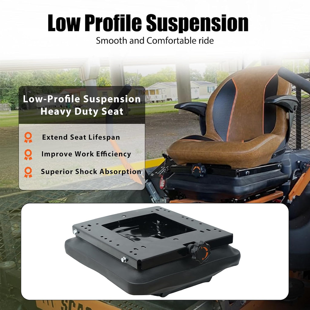 Seat Suspension Kit Without Seat Slider for Zero Turn Lawn Mower Tractor Forklift, Compatible with Most Aftermarket Seats - Same Day Shipping