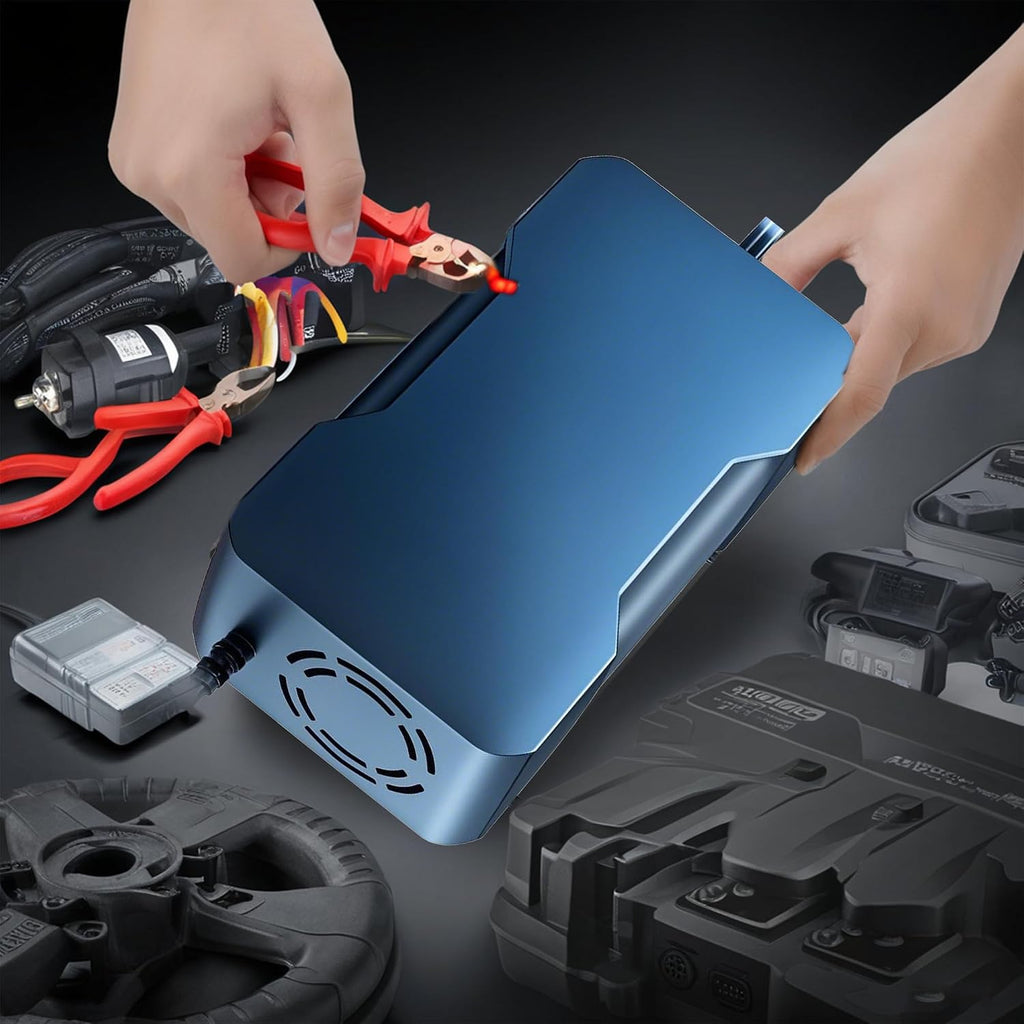 Chargers for Electric Batteries,High/Low Power Trickle Charger Battery Maintainer,for Motorcycle Lawn Mower Marine Lead Acid Batteries