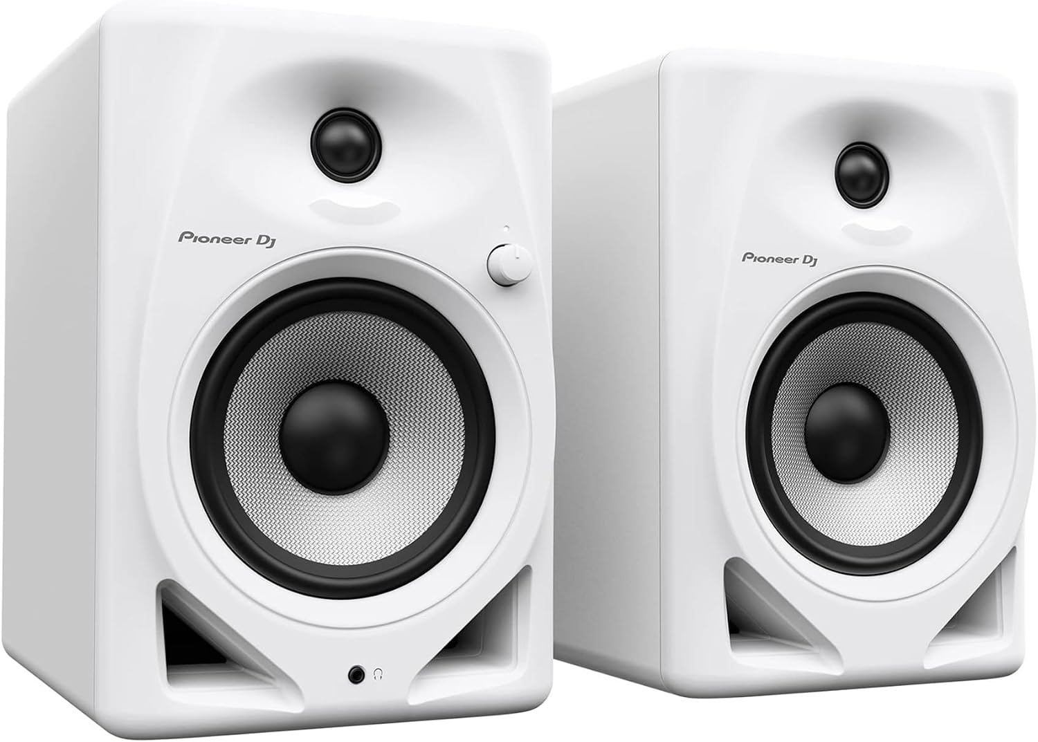 Pioneer DM-50D 5-inch White Desktop Monitor Bundle with Headphones, Laptop Stand, and Austin Bazaar Polishing Cloth