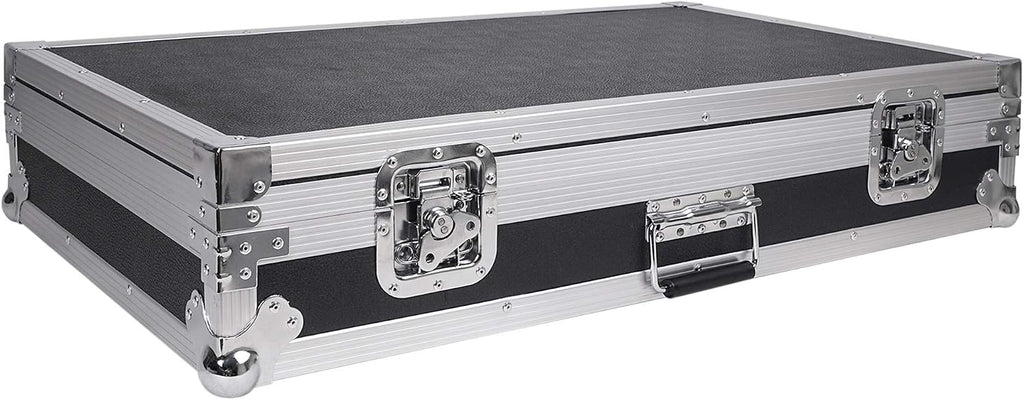 Sound Town Heavy-Duty Plywood Guitar Pedal board ATA Road Case with Pedal Mounting Tape fastener, Interior: 32.7' x 19' (STRC-PD2)