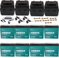 12V 20Ah AGM Sealed Lead Acid Battery Set with 48V 2.5A Charging & Storage Box – SLA Powersports Batteries for ATV UTV Dirt Bike Go Kart Scooter Wheelchair Golf Cart (8 Pack)
