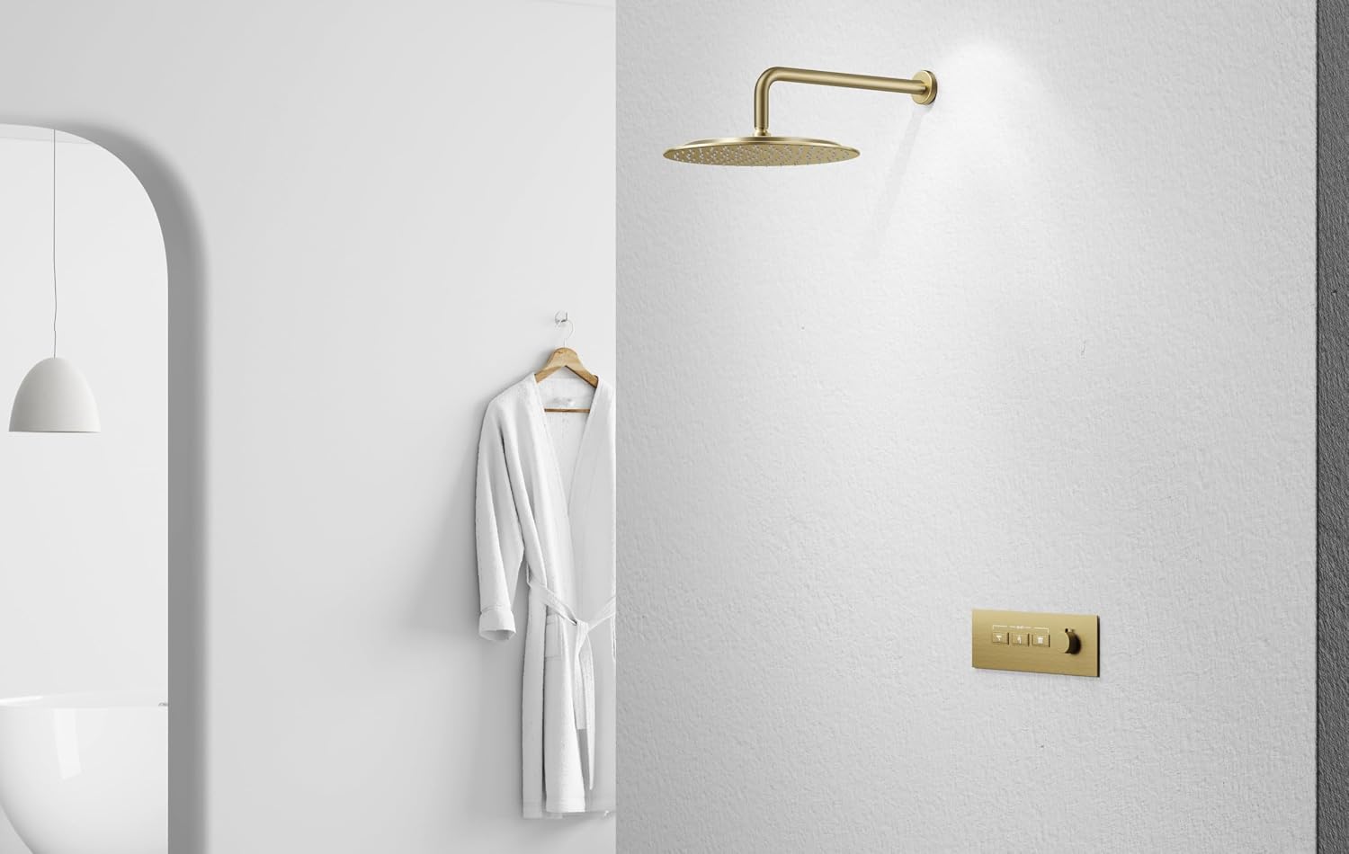 VBFF-Shower Head,rain shower head, 12 inch- Round Shower Head, 1.8 GPM Flow Rate, rainfall showerhead,VBFF13 (Brushed Gold)